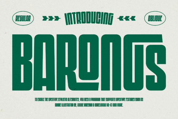 Barongs Font for Bold Branding