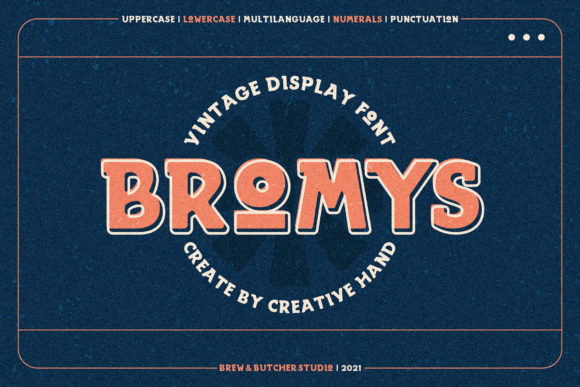 Bromys: The Bold Display Font for Vintage Branding