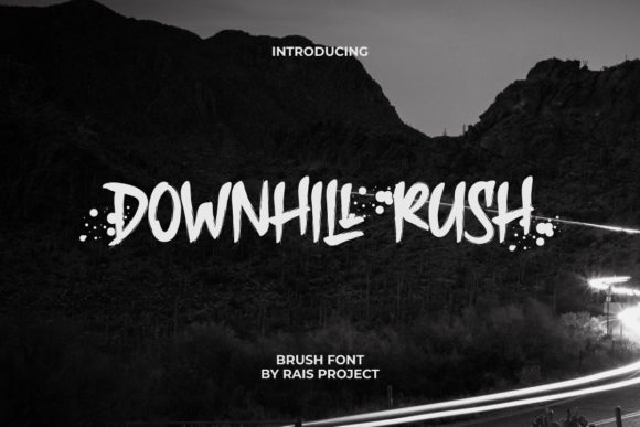 Downhill Rush: A Sporty Display Font for Digital Brands