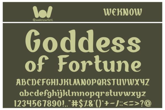 Goddess of Fortune Font