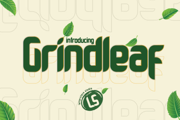 Grindleaf: A Vintage Display Font