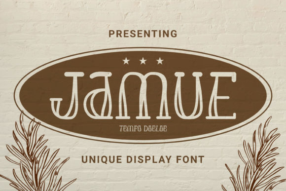 Jamue: A Cool Display Font for Relaxed Design
