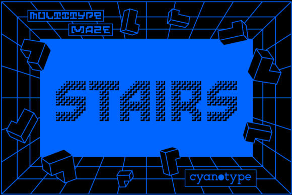 MultiType Maze Stairs Font